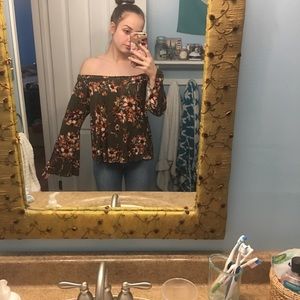 floral off the shoulder top